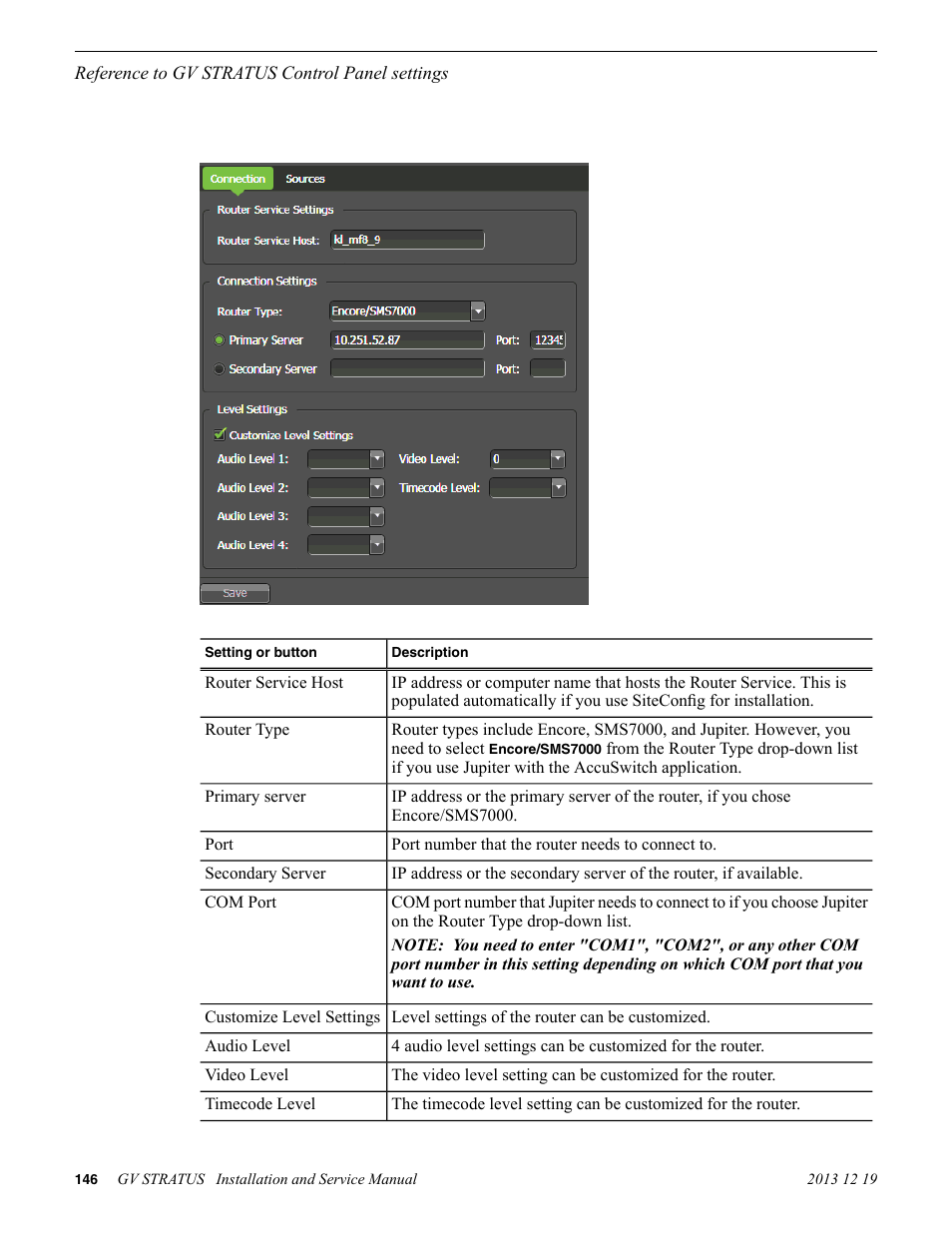 Grass Valley GV STRATUS Installation v.3.1 User Manual | Page 146 / 510