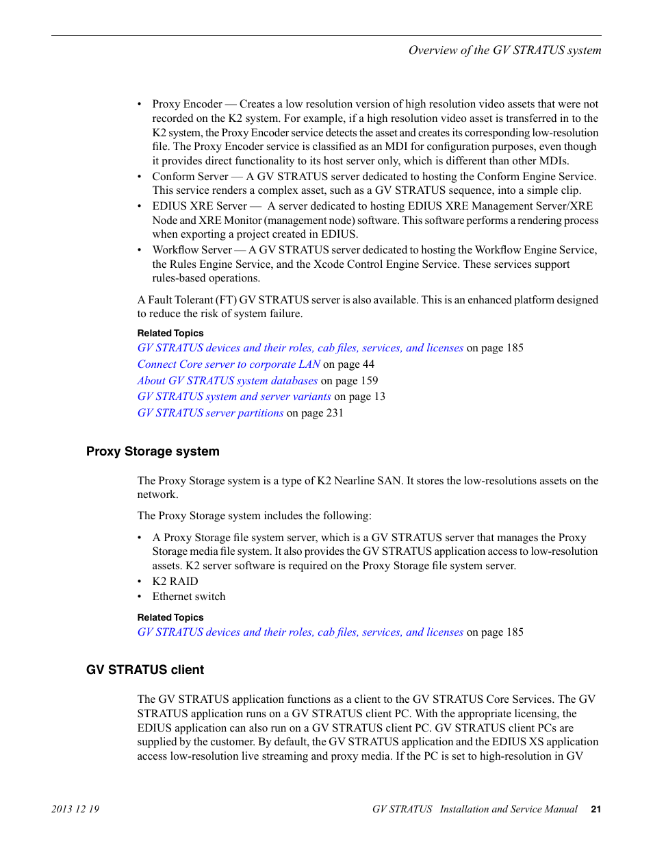 Proxy storage system, Gv stratus client, Proxy storage system gv stratus client | Grass Valley GV STRATUS Installation v.3.1 User Manual | Page 21 / 510