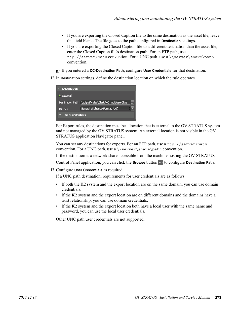 Grass Valley GV STRATUS Installation v.3.1 User Manual | Page 273 / 510