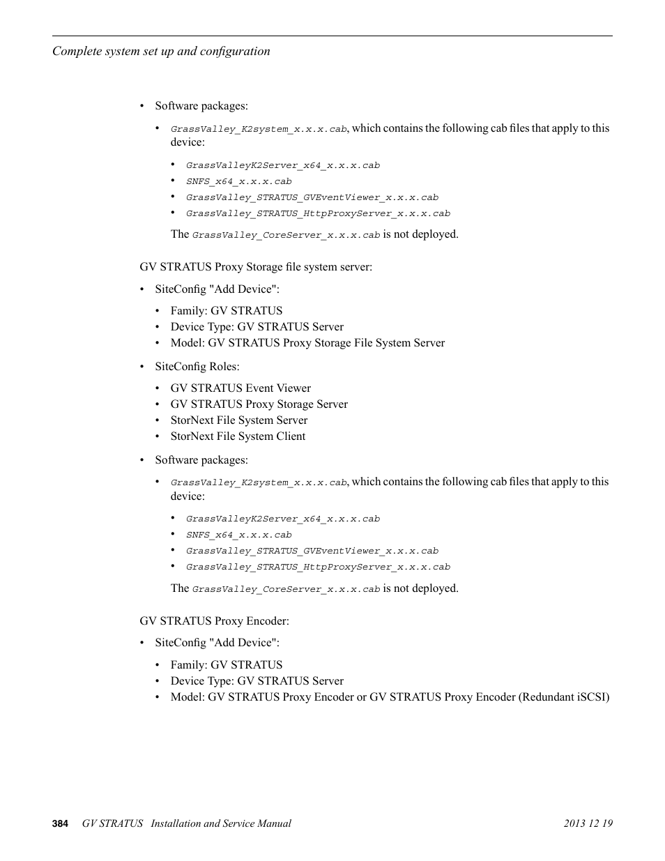 Grass Valley GV STRATUS Installation v.3.1 User Manual | Page 384 / 510