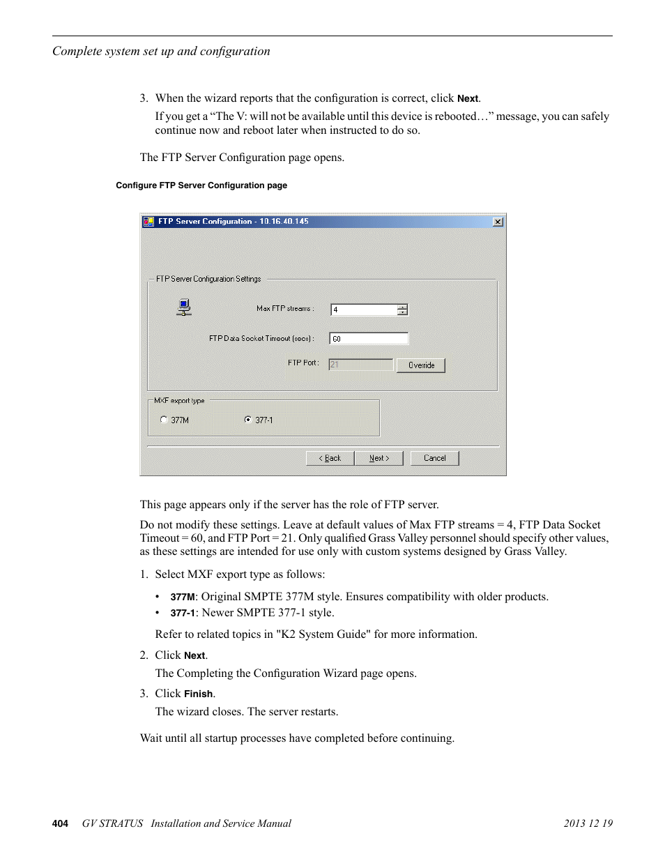 Grass Valley GV STRATUS Installation v.3.1 User Manual | Page 404 / 510