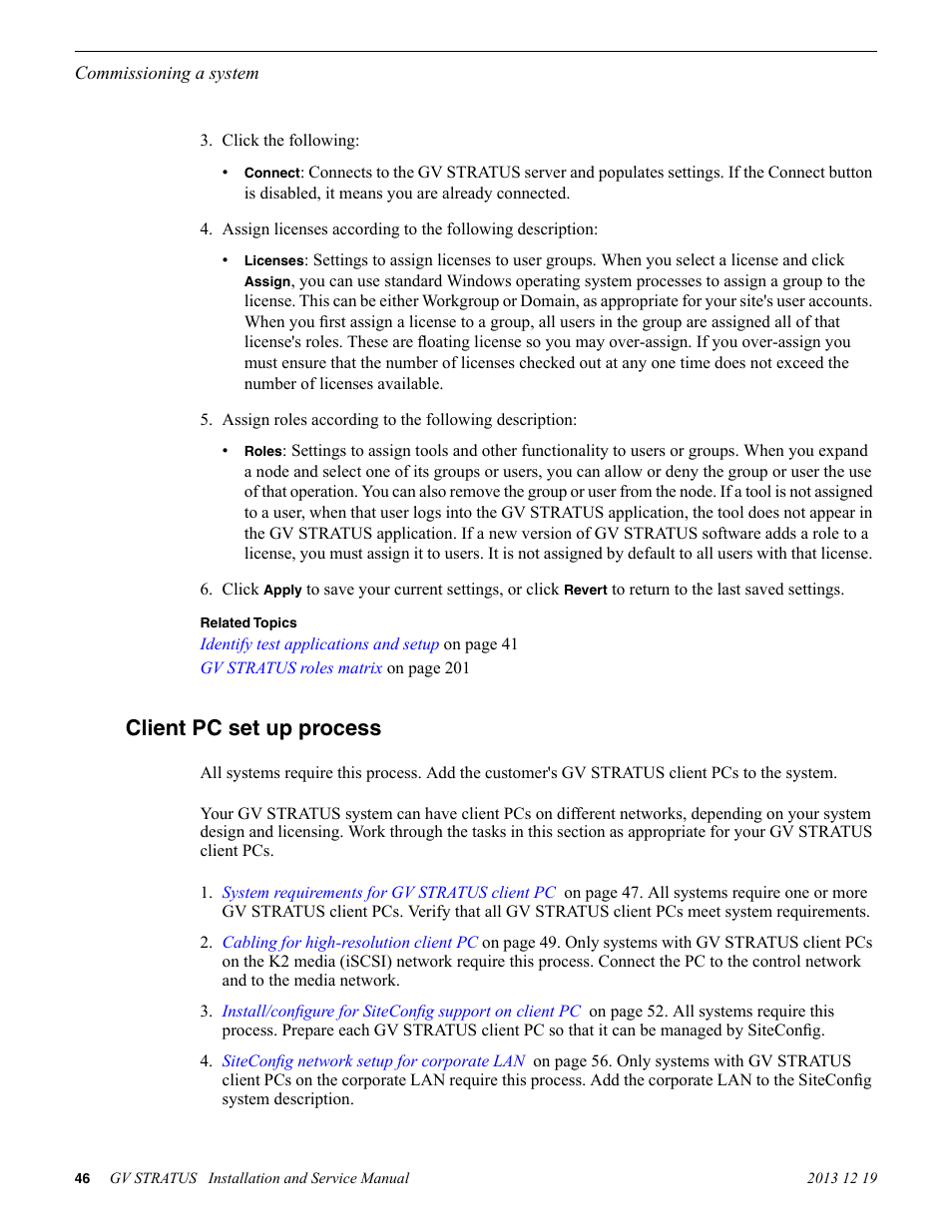 Client pc set up process | Grass Valley GV STRATUS Installation v.3.1 User Manual | Page 46 / 510