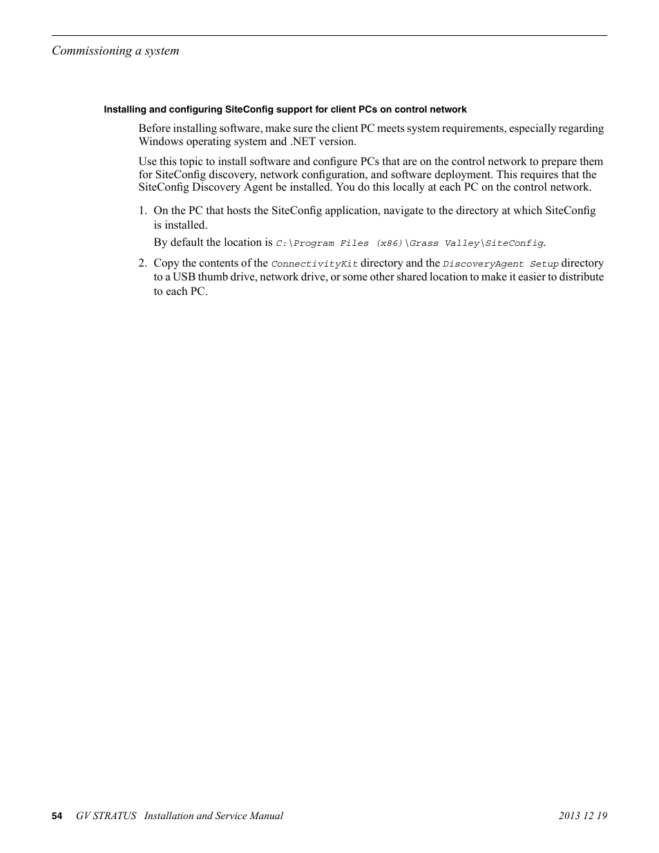 Grass Valley GV STRATUS Installation v.3.1 User Manual | Page 54 / 510