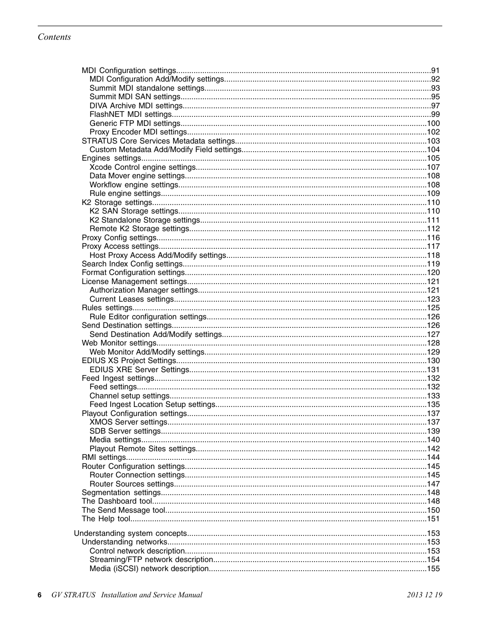 Grass Valley GV STRATUS Installation v.3.1 User Manual | Page 6 / 510