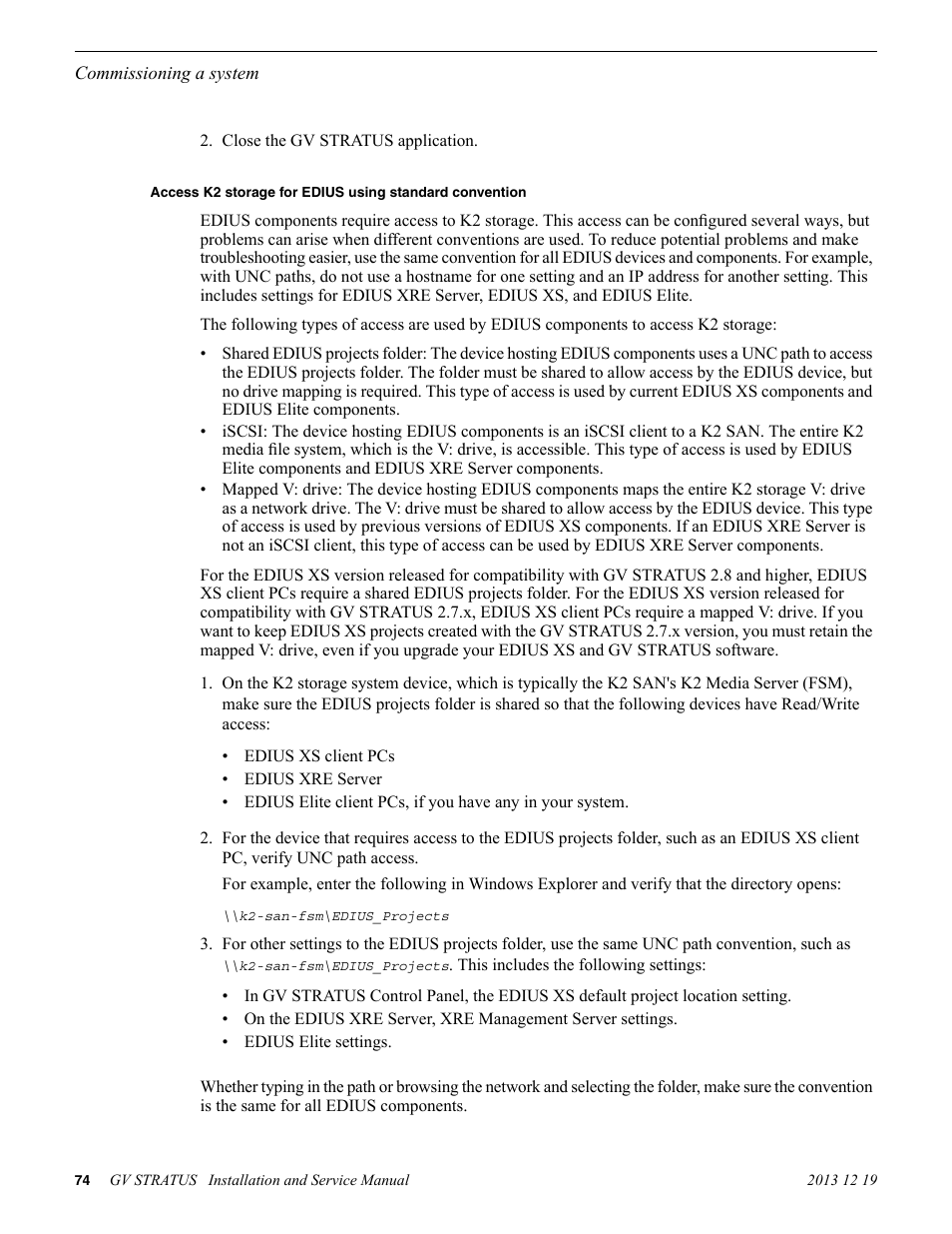 Grass Valley GV STRATUS Installation v.3.1 User Manual | Page 74 / 510