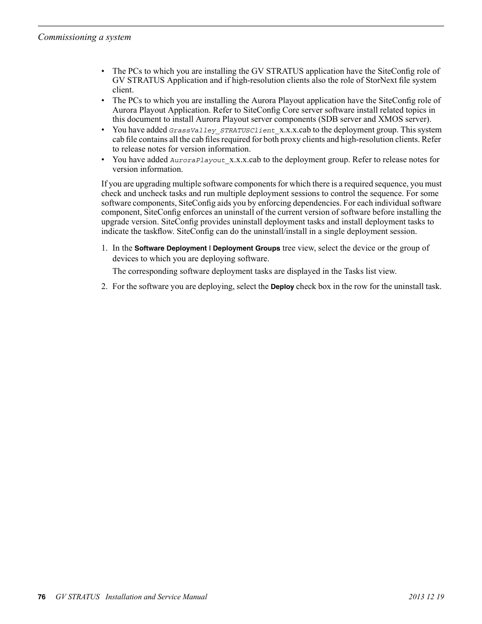 Grass Valley GV STRATUS Installation v.3.1 User Manual | Page 76 / 510
