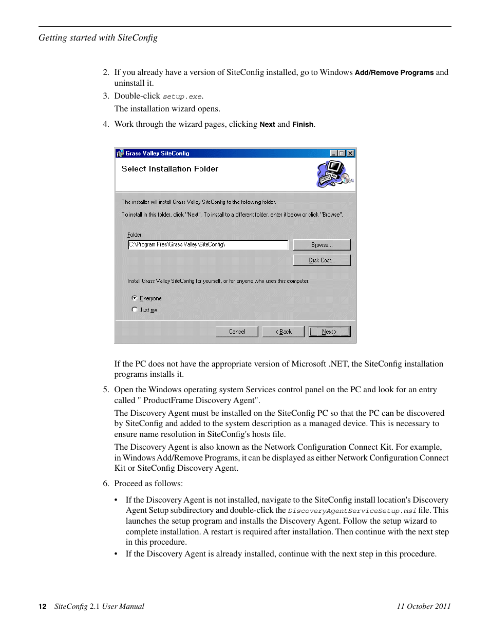 Grass Valley SiteConfig v.2.1 User Manual | Page 12 / 102