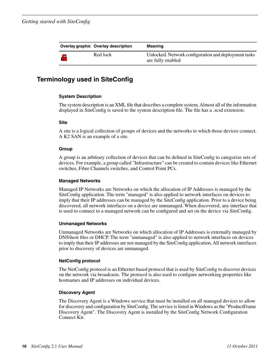 Terminology used in siteconfig | Grass Valley SiteConfig v.2.1 User Manual | Page 16 / 102