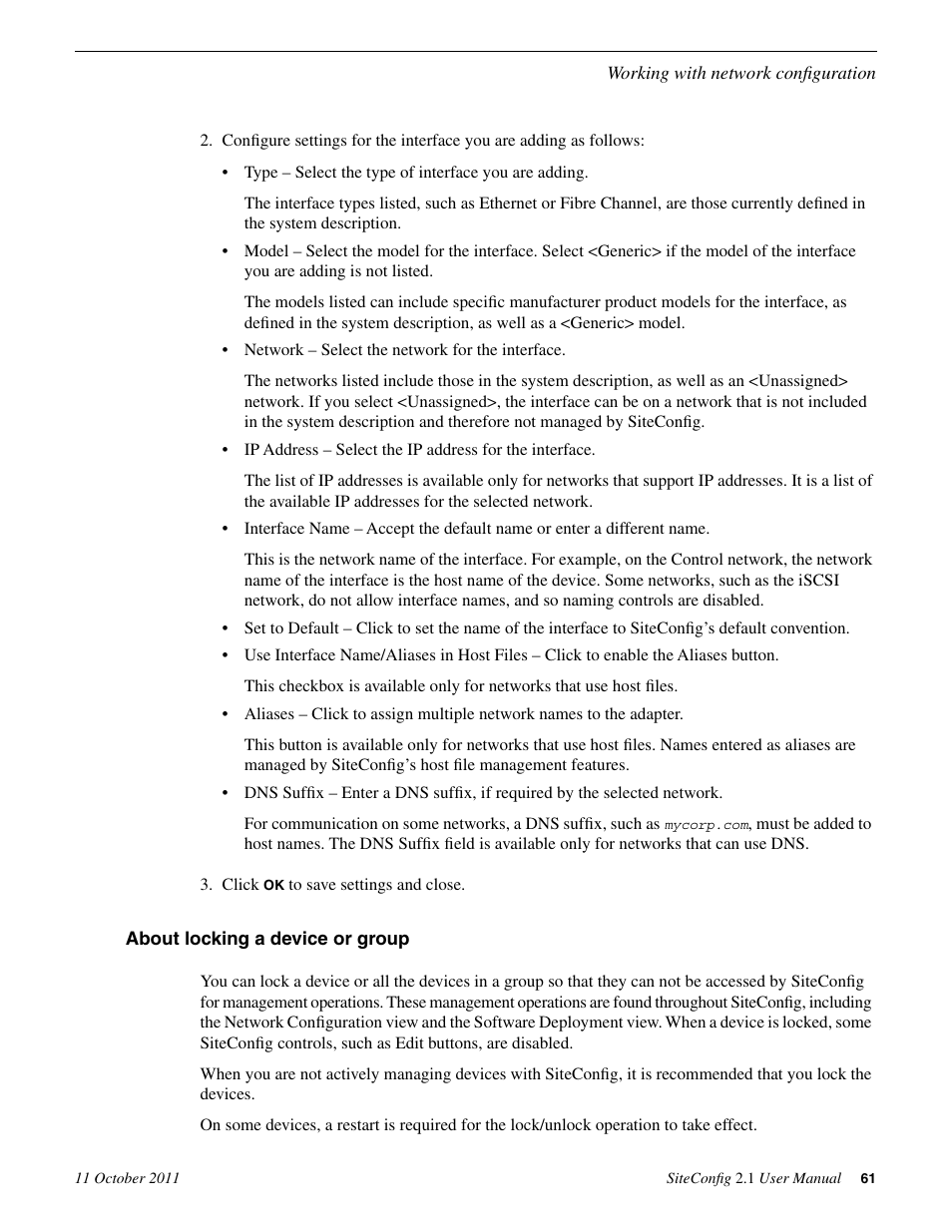 About locking a device or group | Grass Valley SiteConfig v.2.1 User Manual | Page 61 / 102