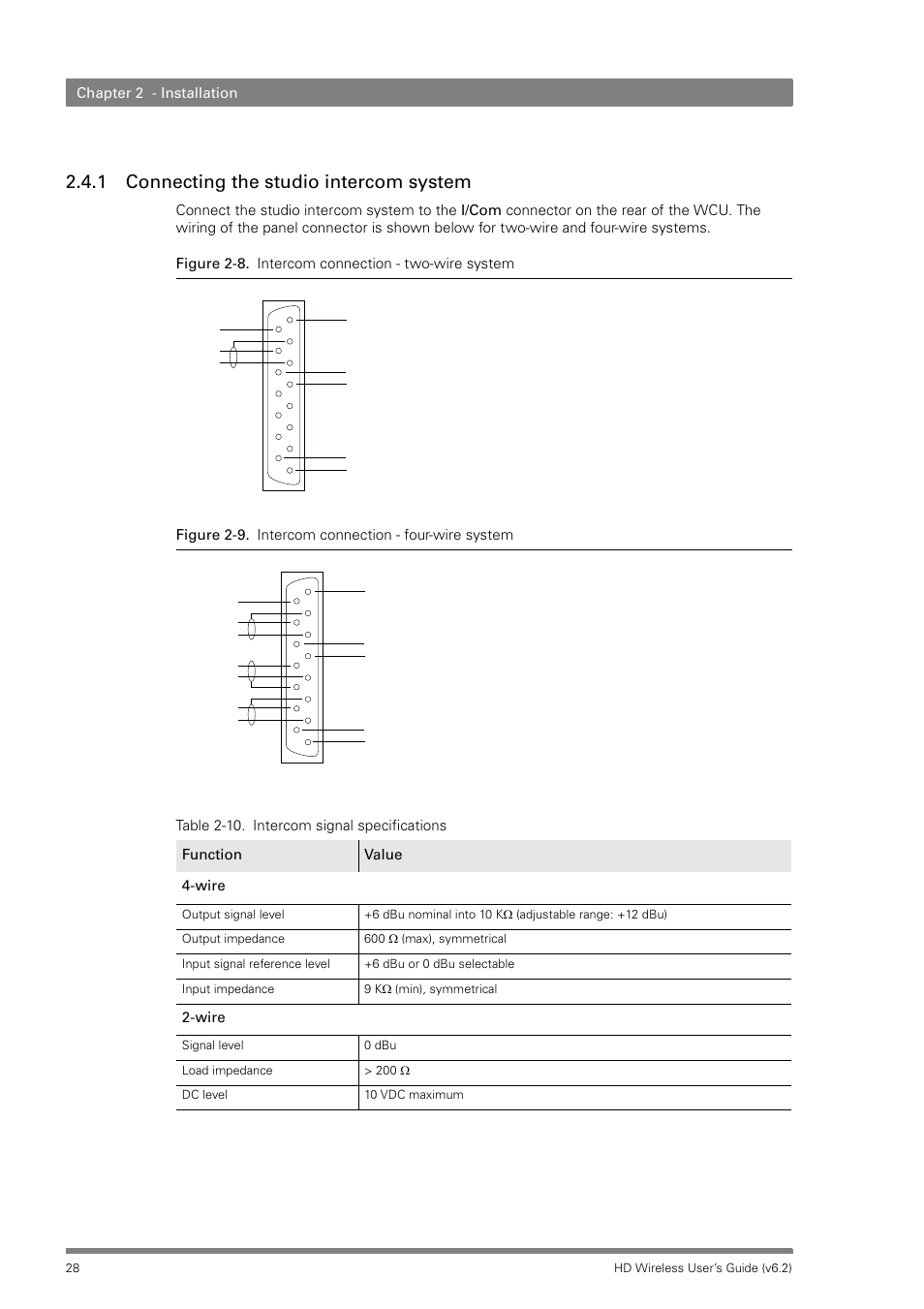 1 connecting the studio intercom system | Grass Valley HD Wireless User Manual | Page 28 / 86