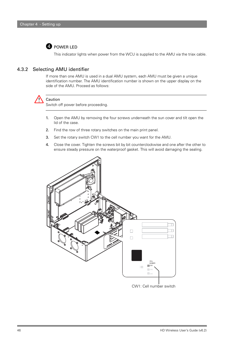 2 selecting amu identifier | Grass Valley HD Wireless User Manual | Page 46 / 86