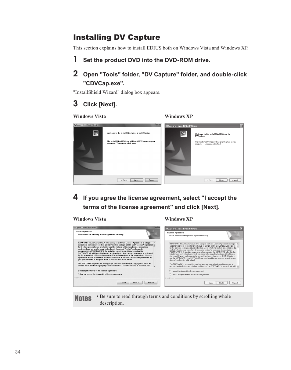 Installing dv capture | Grass Valley EDIUS 5 User Manual | Page 36 / 52