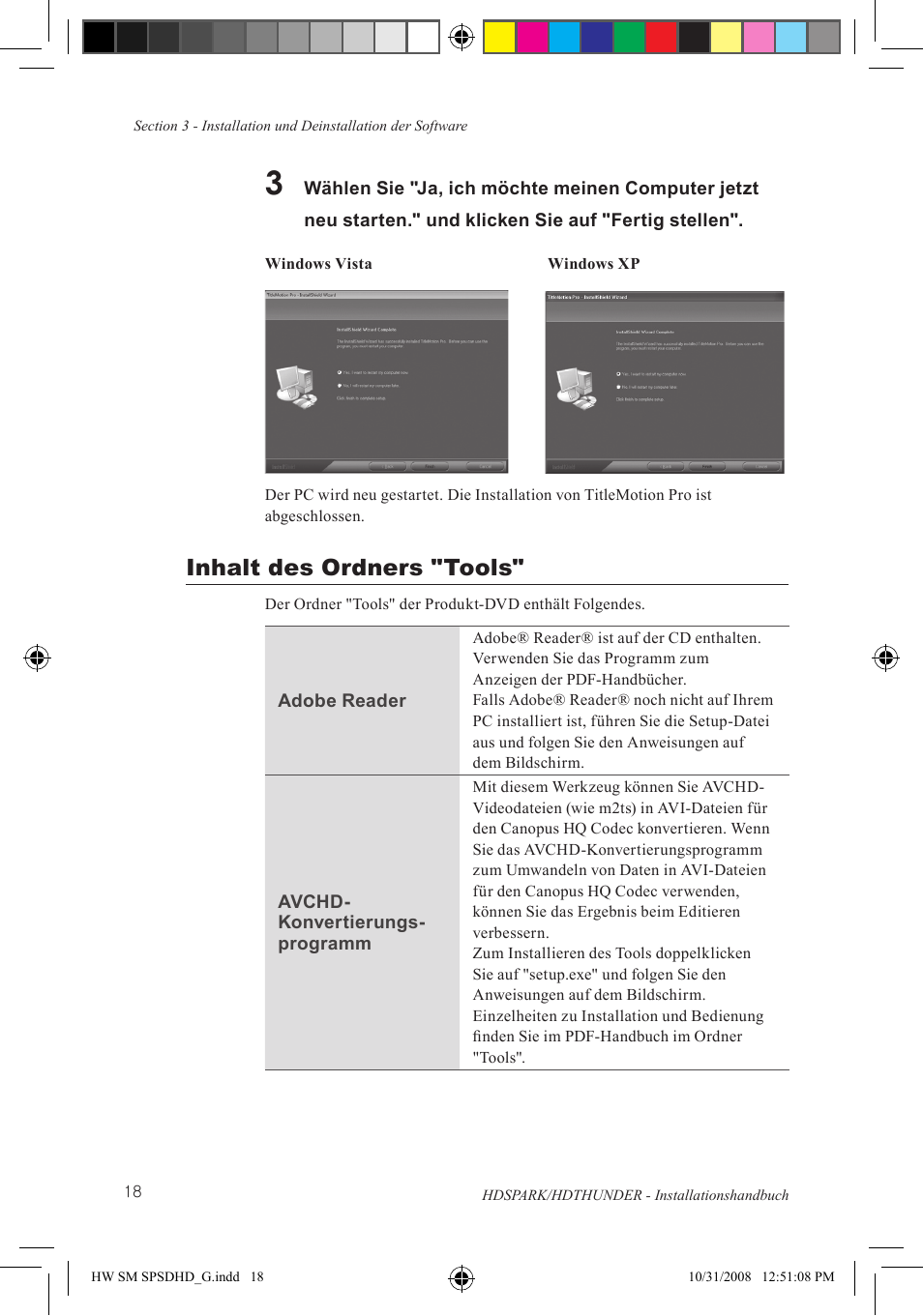 Inhalt des ordners "tools | Grass Valley HSPARK User Manual | Page 104 / 120