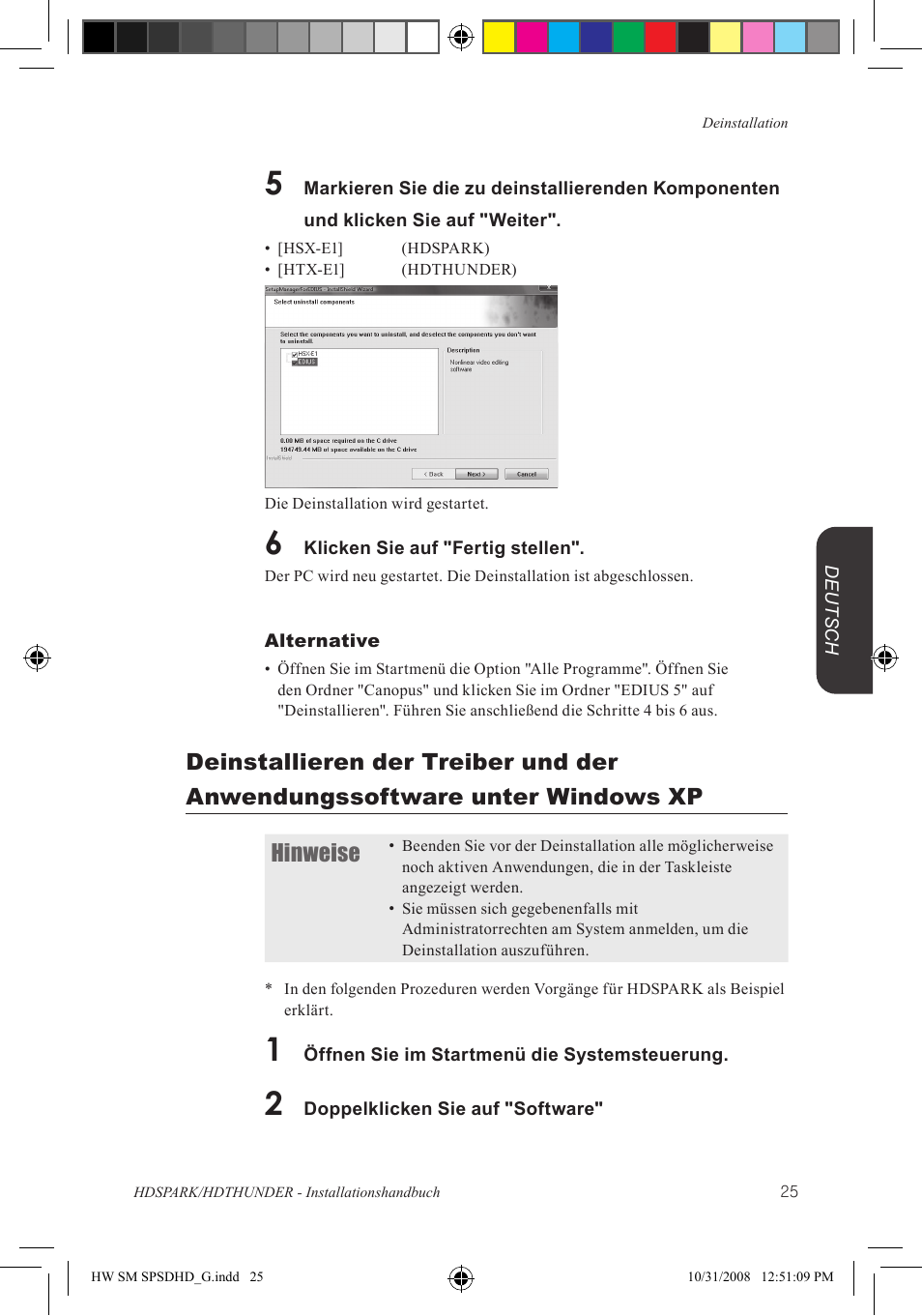 Grass Valley HSPARK User Manual | Page 111 / 120
