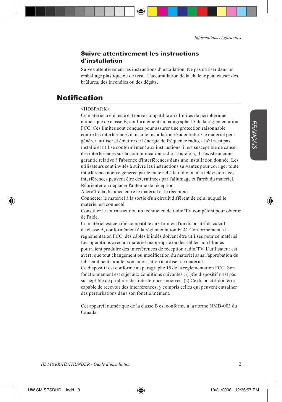 Notification | Grass Valley HSPARK User Manual | Page 49 / 120