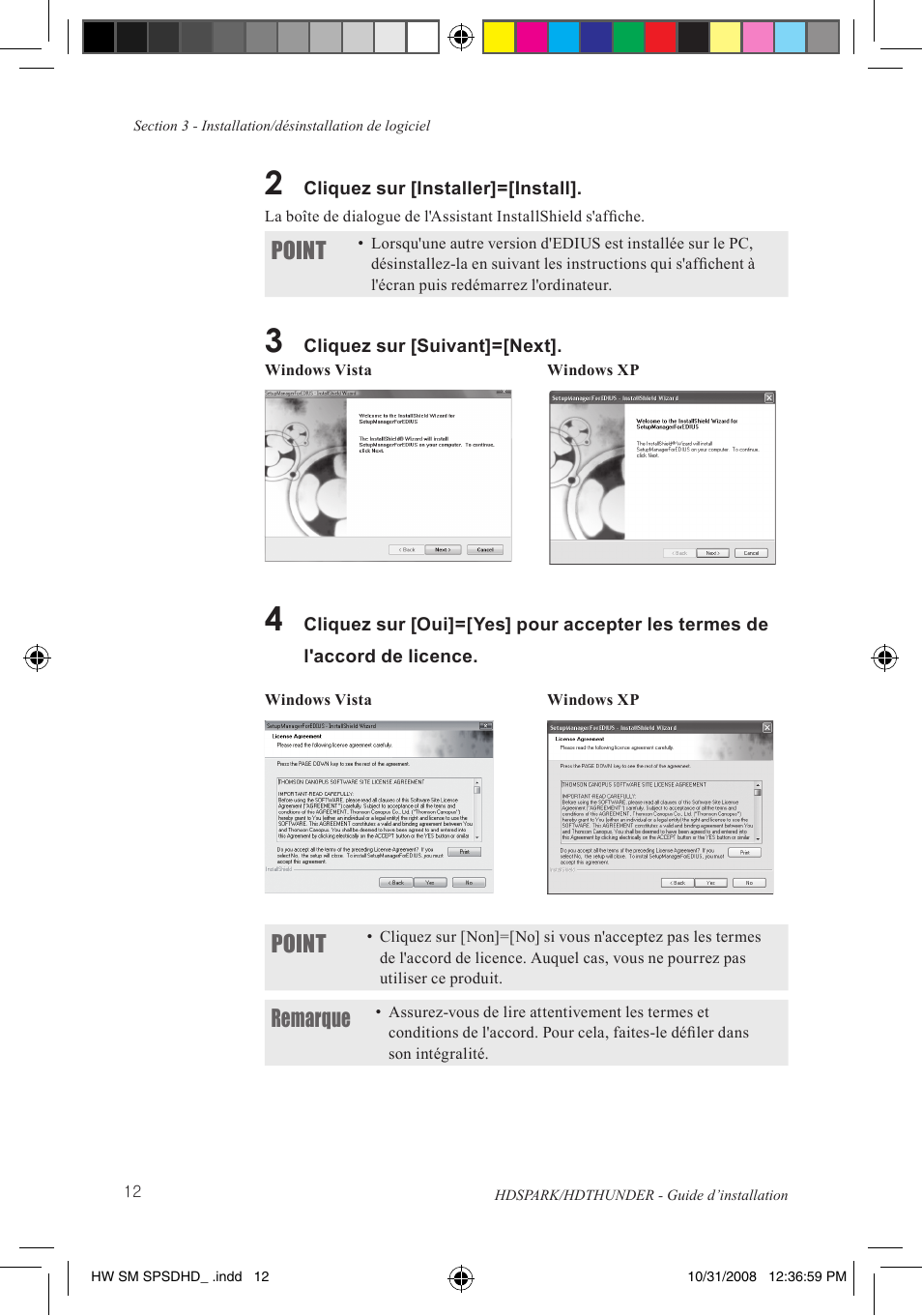 Point, Remarque | Grass Valley HSPARK User Manual | Page 58 / 120