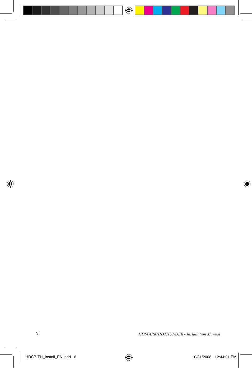 Grass Valley HSPARK User Manual | Page 6 / 120