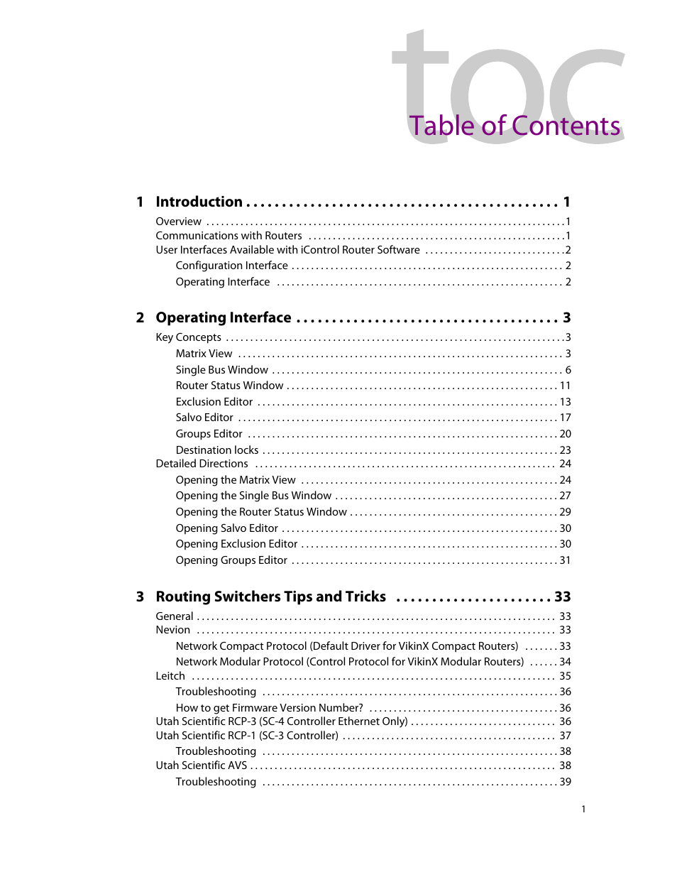 Grass Valley iRouter v.6.01 User Manual | Page 3 / 100