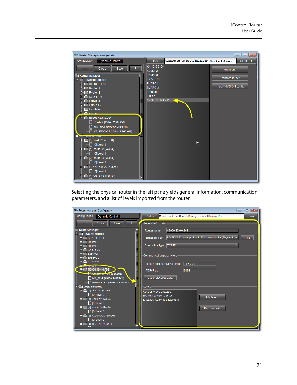 Grass Valley iRouter v.6.01 User Manual | Page 75 / 100