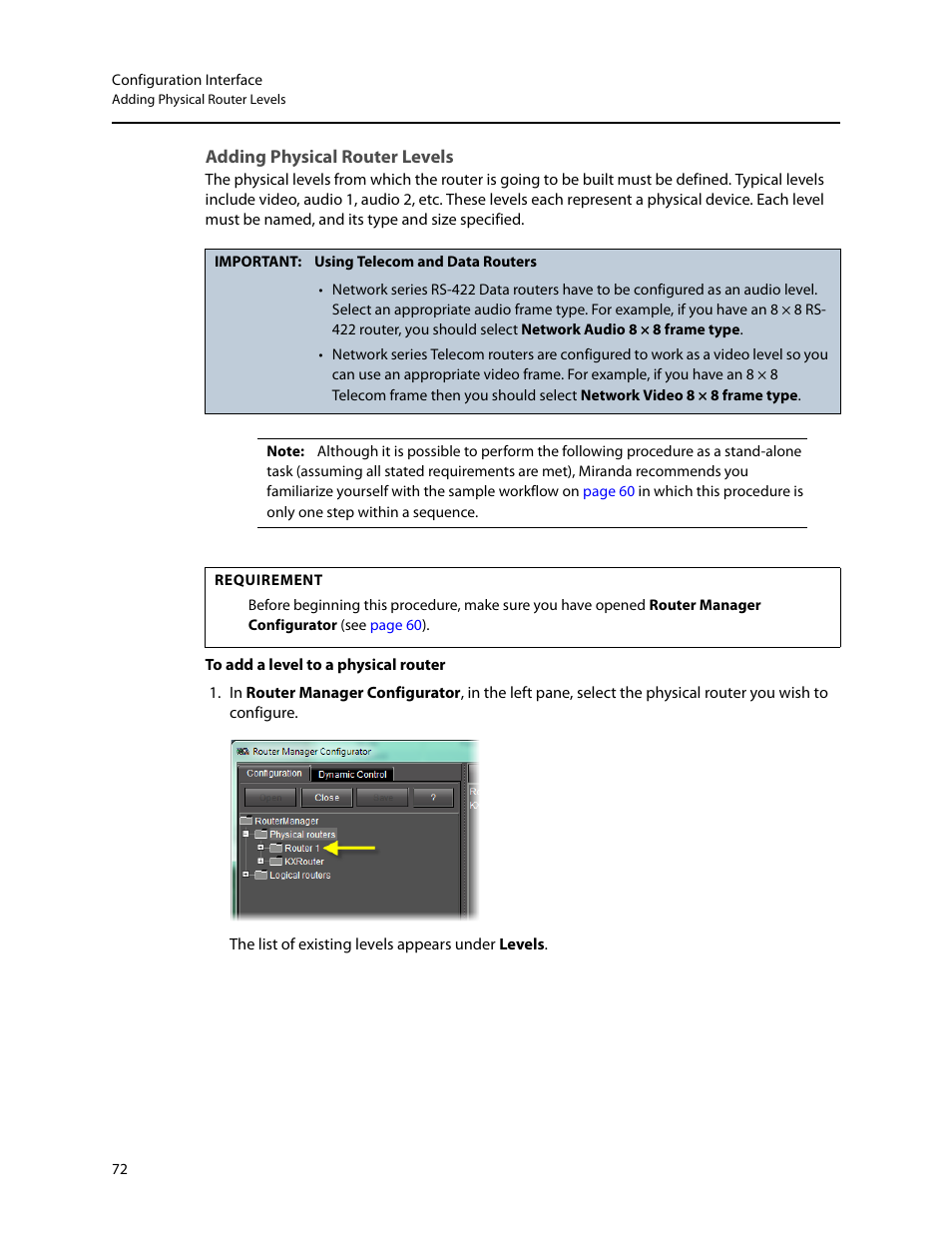 Adding physical router levels | Grass Valley iRouter v.6.01 User Manual | Page 76 / 100