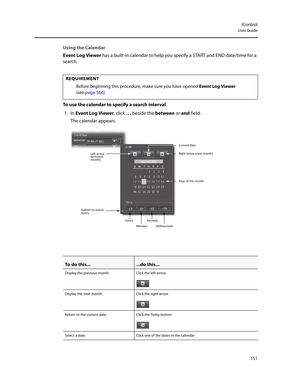 Using the calendar | Grass Valley iControl V.6.02 User Manual | Page 161 / 610