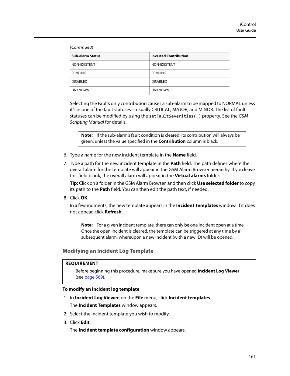 Modifying an incident log template | Grass Valley iControl V.6.02 User Manual | Page 171 / 610