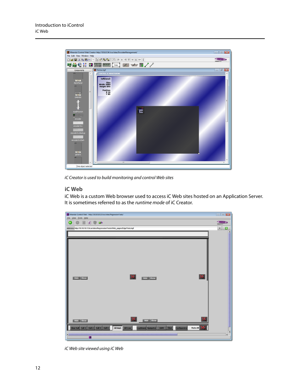 Ic web | Grass Valley iControl V.6.02 User Manual | Page 22 / 610