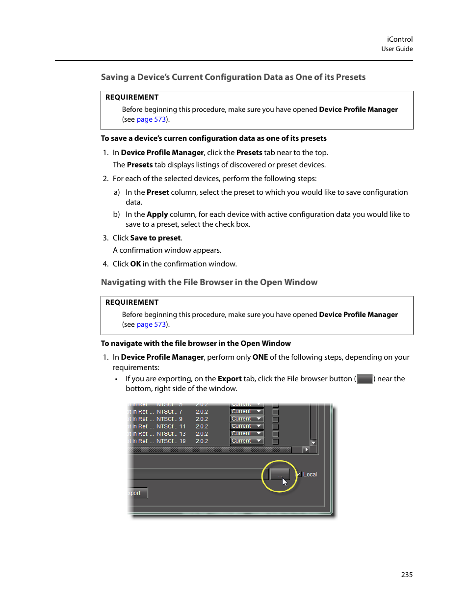 Grass Valley iControl V.6.02 User Manual | Page 245 / 610