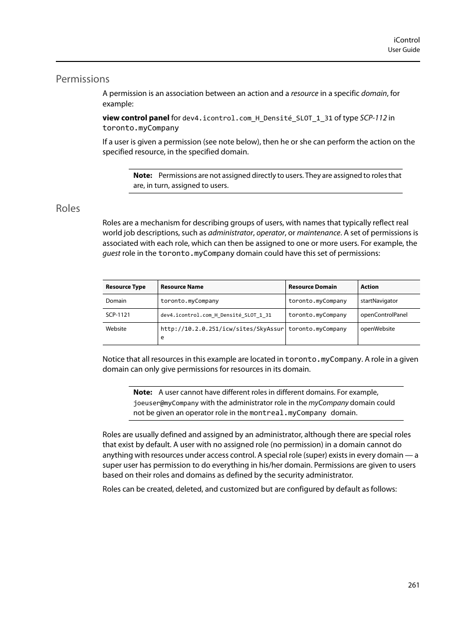 Permissions, Roles, Permissions roles | Grass Valley iControl V.6.02 User Manual | Page 271 / 610