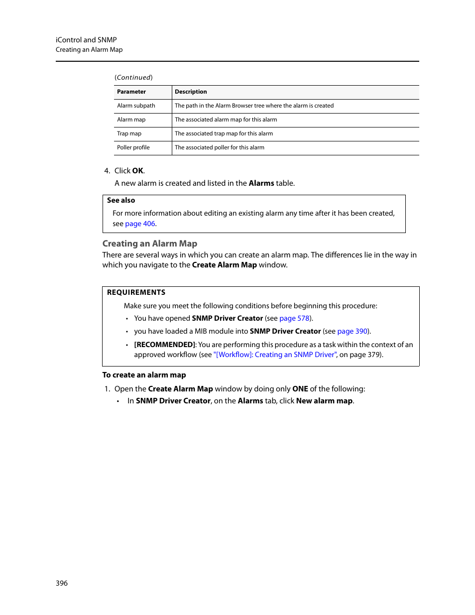 Creating an alarm map | Grass Valley iControl V.6.02 User Manual | Page 406 / 610