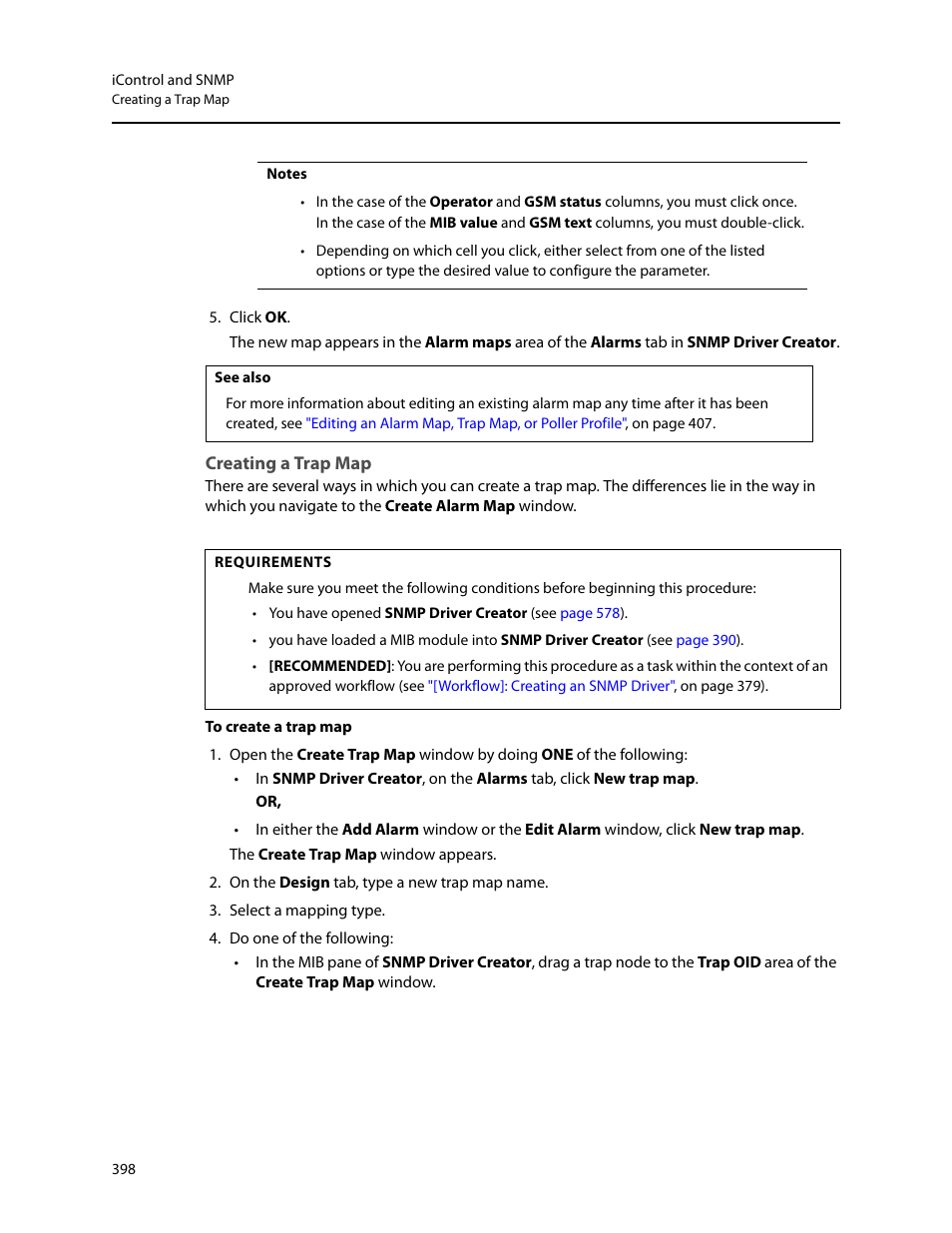Creating a trap map, A trap map (see | Grass Valley iControl V.6.02 User Manual | Page 408 / 610