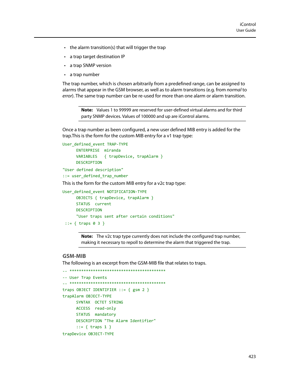 Gsm-mib | Grass Valley iControl V.6.02 User Manual | Page 433 / 610