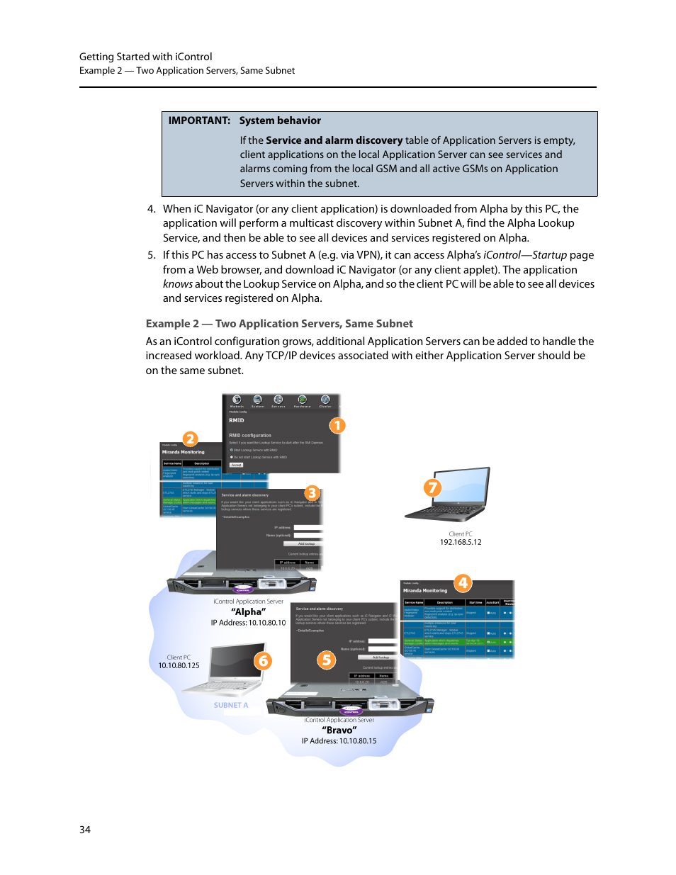 Example 2 — two application servers, same subnet | Grass Valley iControl V.6.02 User Manual | Page 44 / 610