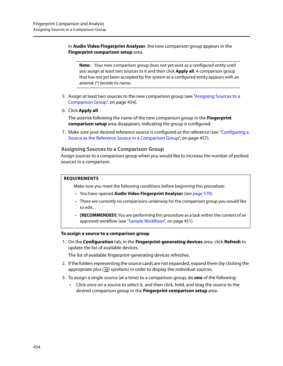 Assigning sources to a comparison group | Grass Valley iControl V.6.02 User Manual | Page 464 / 610