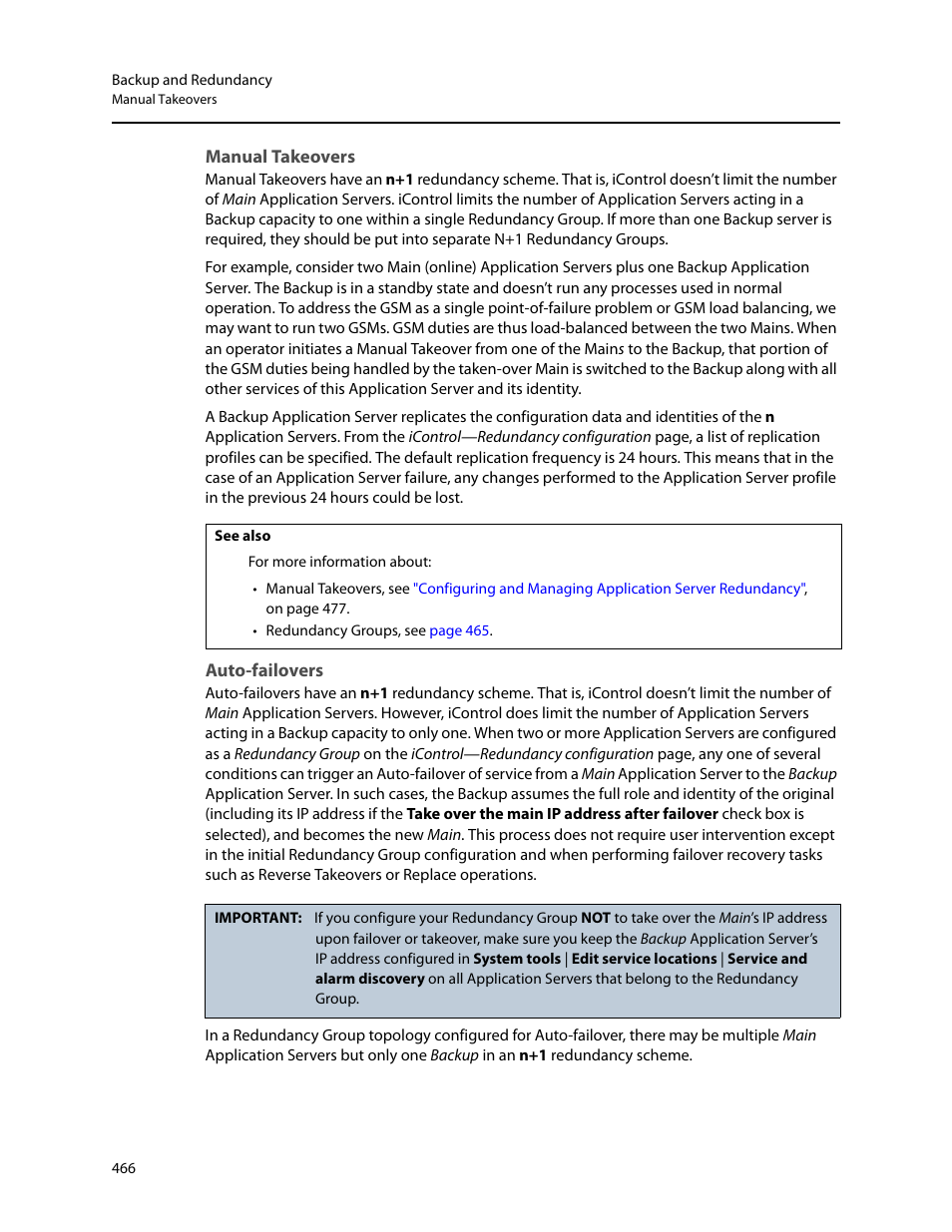 Manual takeovers, Auto-failovers | Grass Valley iControl V.6.02 User Manual | Page 476 / 610