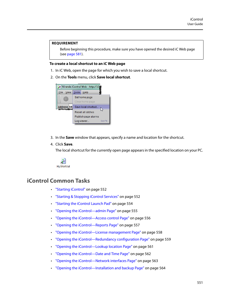 Icontrol common tasks | Grass Valley iControl V.6.02 User Manual | Page 561 / 610