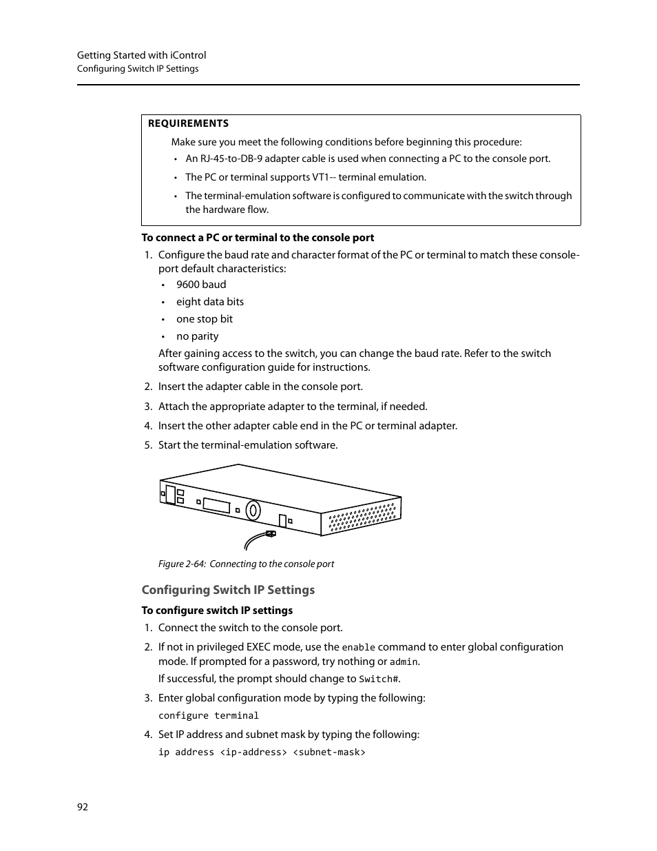 Configuring switch ip settings | Grass Valley iControl V.4.43 User Manual | Page 102 / 772