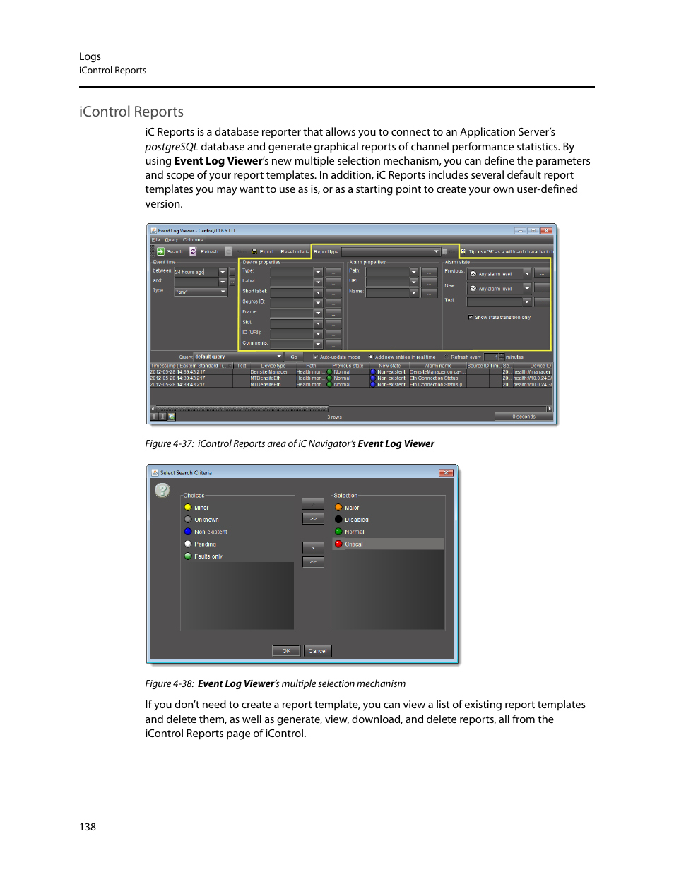 Icontrol reports | Grass Valley iControl V.4.43 User Manual | Page 148 / 772