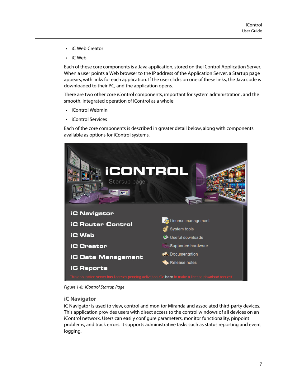 Ic navigator | Grass Valley iControl V.4.43 User Manual | Page 17 / 772