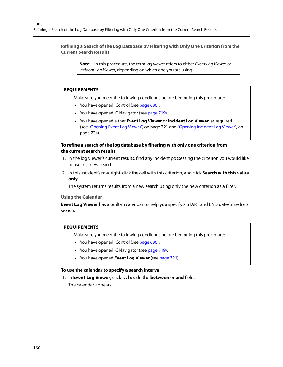 Using the calendar | Grass Valley iControl V.4.43 User Manual | Page 170 / 772