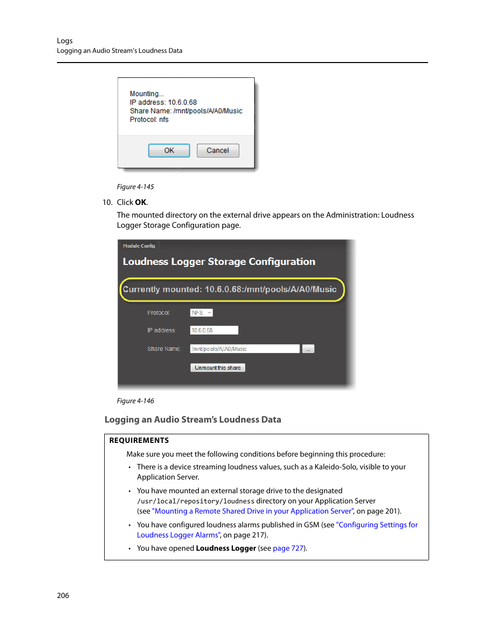Logging an audio stream’s loudness data, Logging an audio stream’s loudness, Data | Grass Valley iControl V.4.43 User Manual | Page 216 / 772