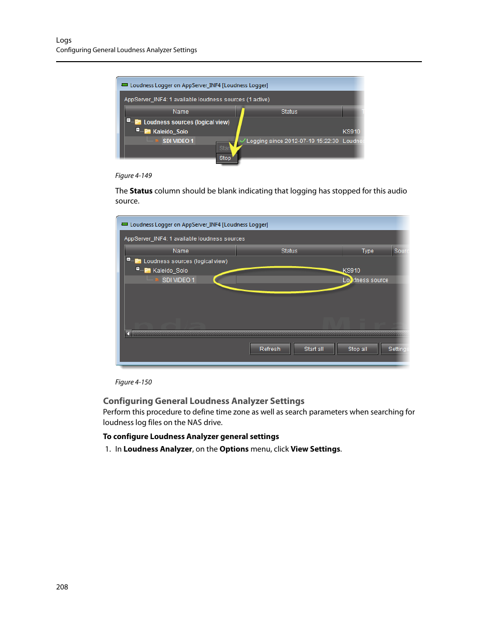 Configuring general loudness analyzer settings | Grass Valley iControl V.4.43 User Manual | Page 218 / 772