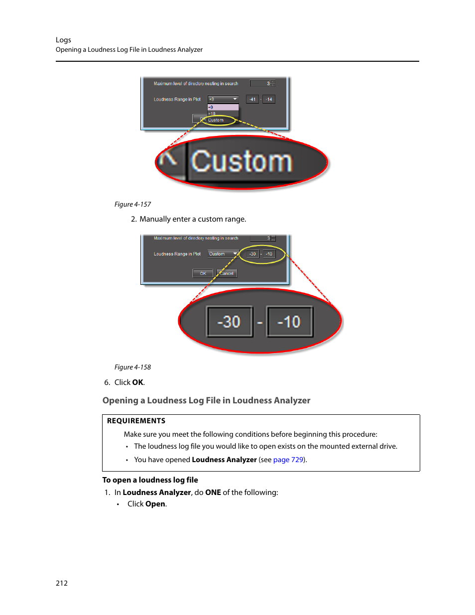 Opening a loudness log file in loudness analyzer | Grass Valley iControl V.4.43 User Manual | Page 222 / 772