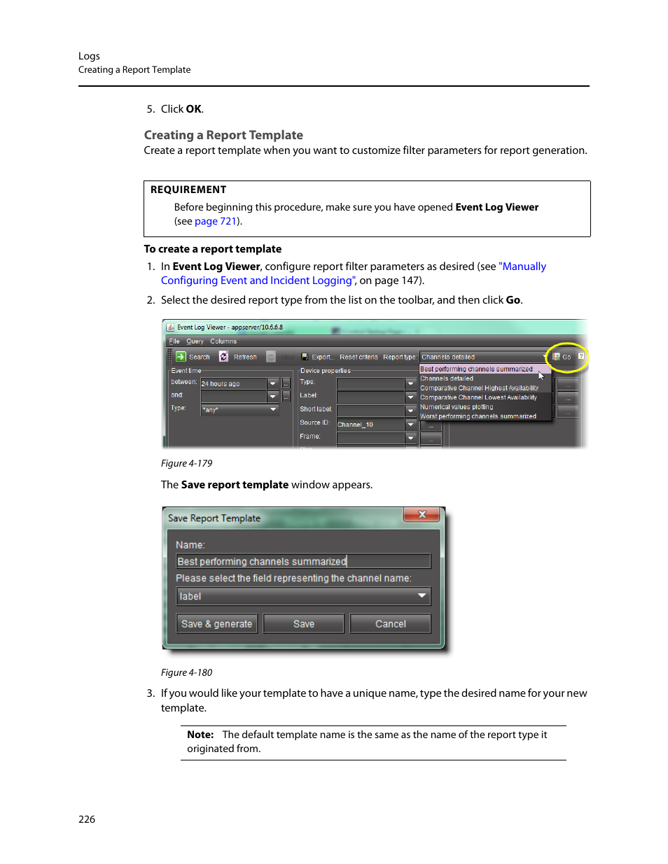 Creating a report template | Grass Valley iControl V.4.43 User Manual | Page 236 / 772