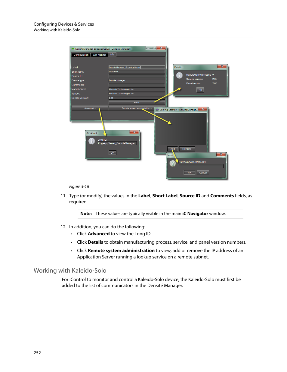 Working with kaleido-solo | Grass Valley iControl V.4.43 User Manual | Page 262 / 772