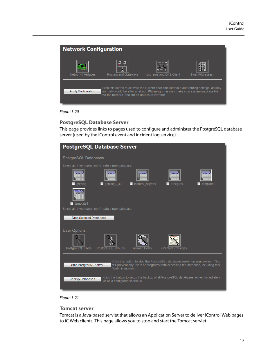 Postgresql database server, Tomcat server | Grass Valley iControl V.4.43 User Manual | Page 27 / 772