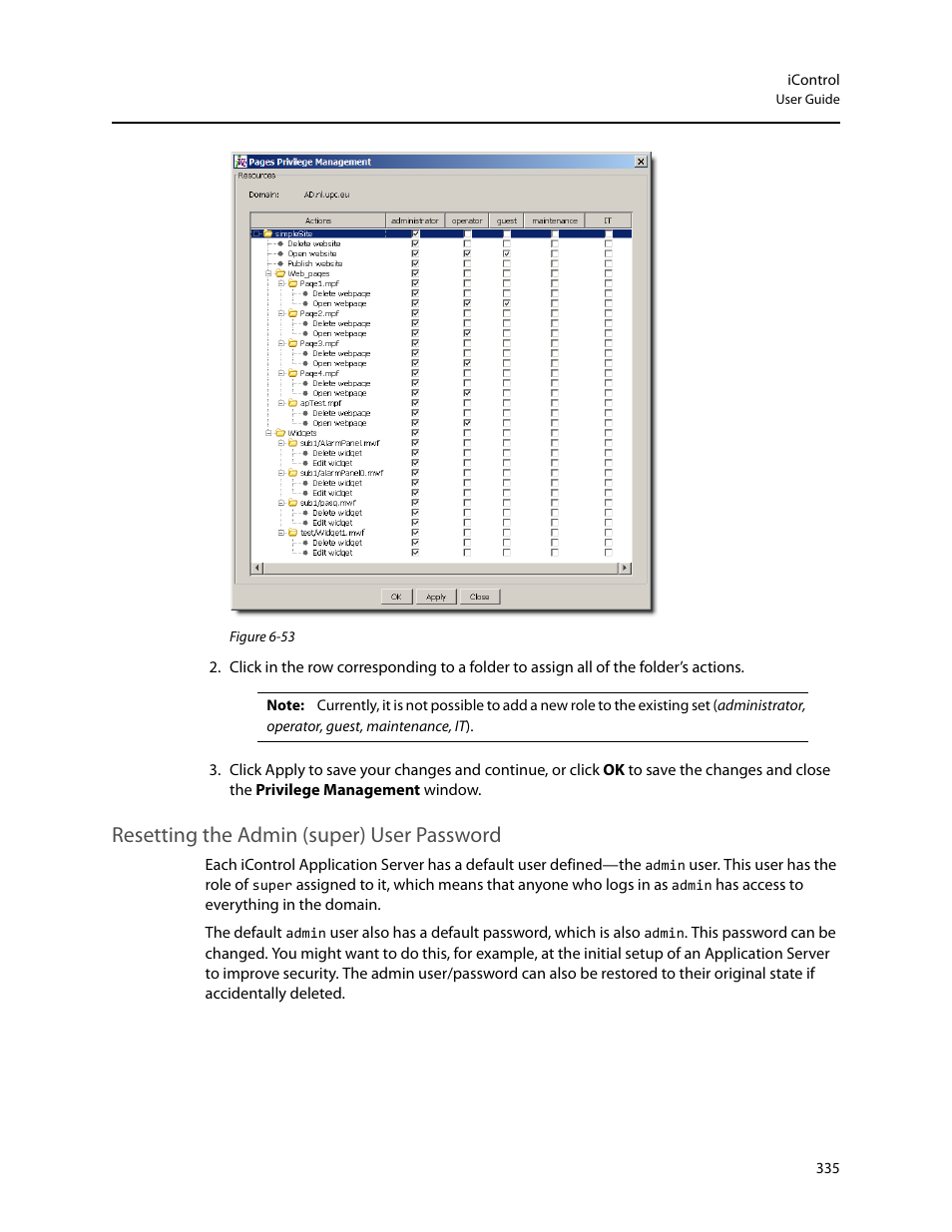 Resetting the admin (super) user password | Grass Valley iControl V.4.43 User Manual | Page 345 / 772