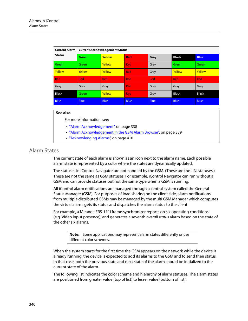 Alarm states | Grass Valley iControl V.4.43 User Manual | Page 350 / 772