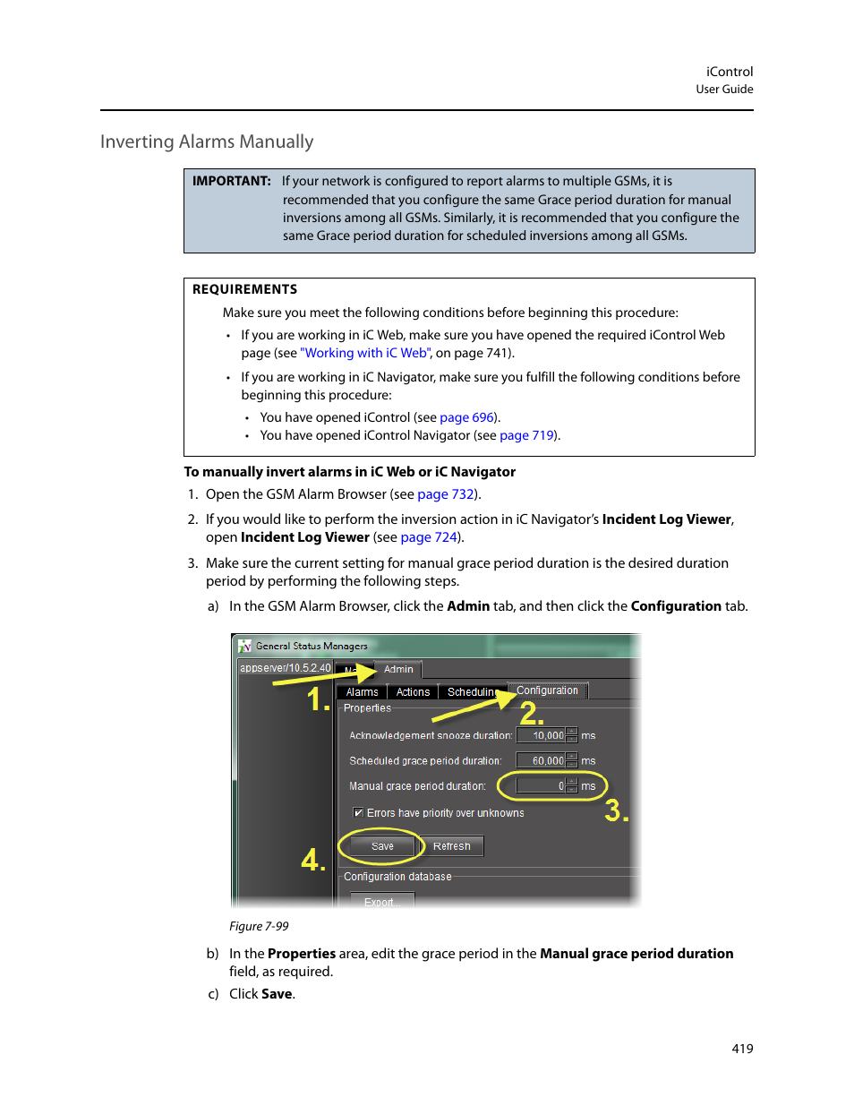 Inverting alarms manually, Inverting, Alarms manually | Grass Valley iControl V.4.43 User Manual | Page 429 / 772