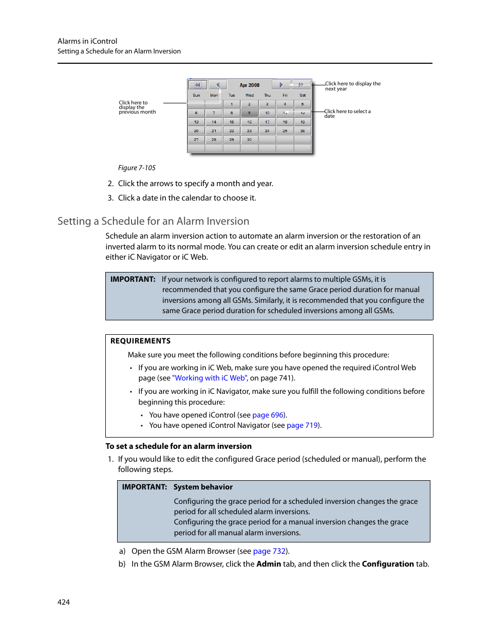 Setting a schedule for an alarm inversion | Grass Valley iControl V.4.43 User Manual | Page 434 / 772